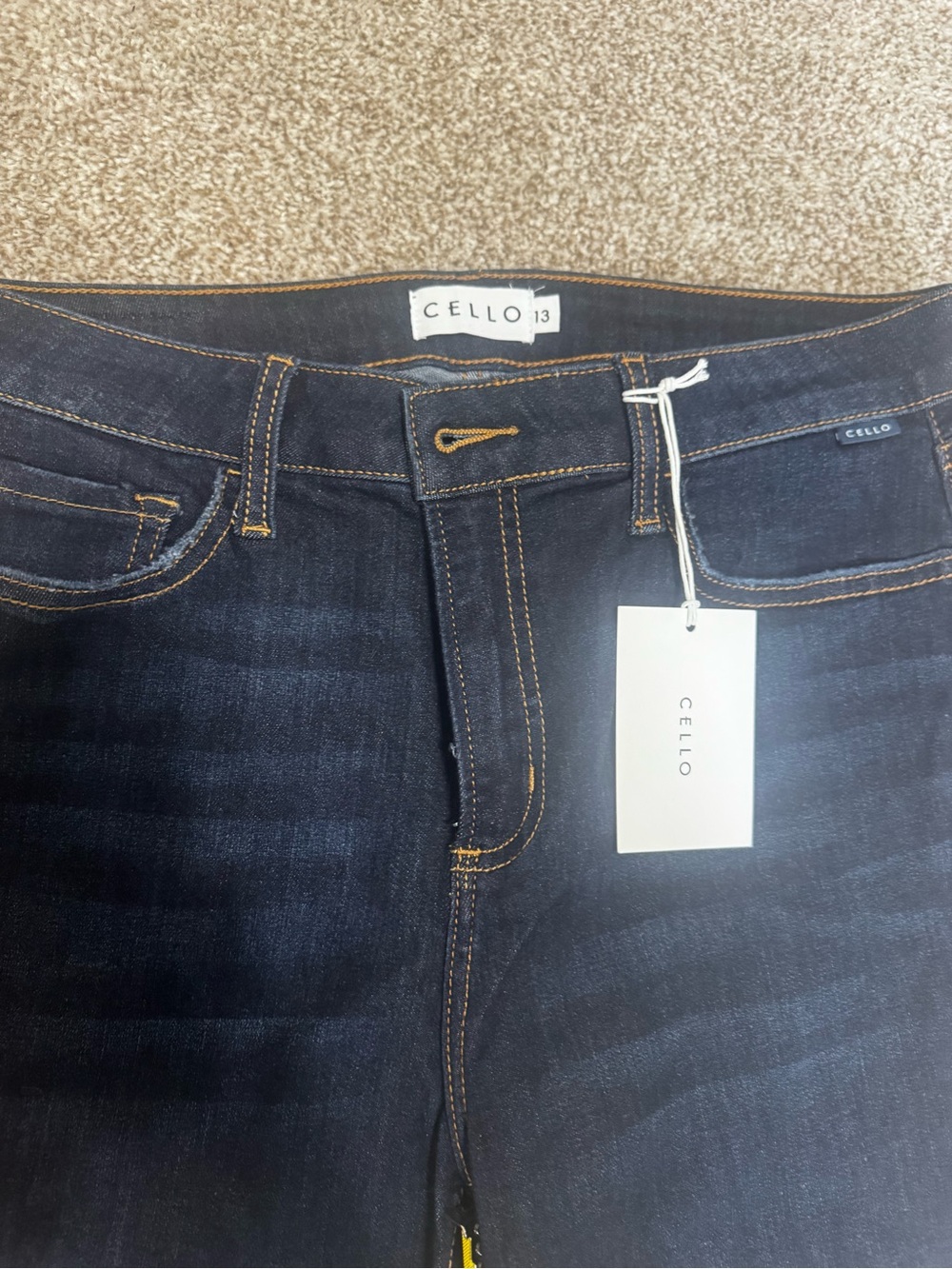 CELLO Women’s Size 13 Dark Wash Flare Bootcut Jeans Stretch NWT - Picture 5 of 6
